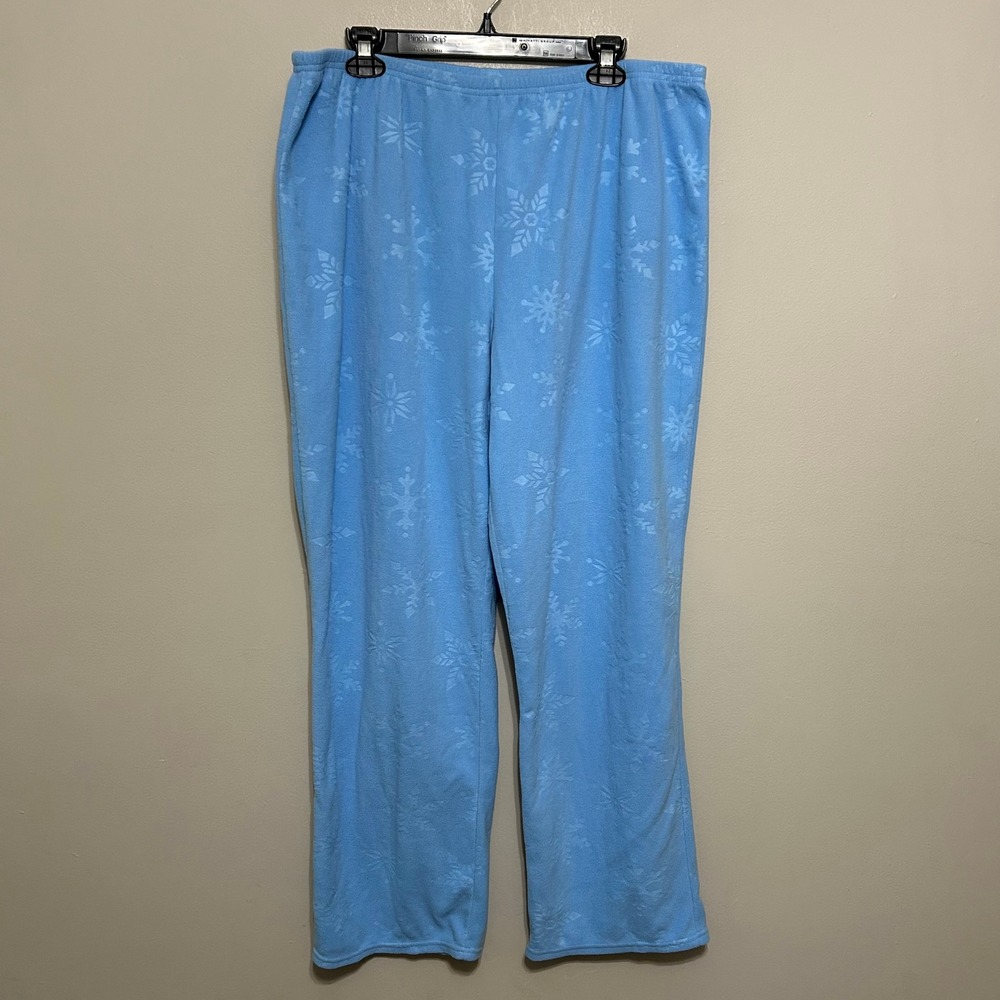 Pink Victoria's Secret‎ Women's Pajama Pants XL Light Blue Snowflake Loungewear